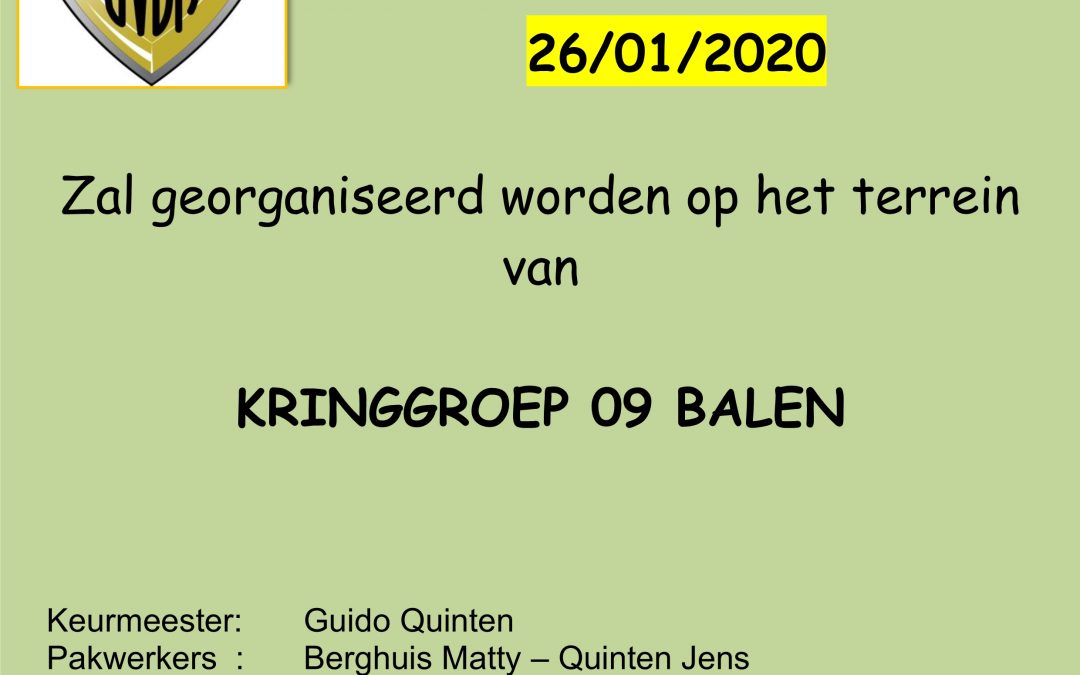 27/03/2022 Provinciaal kampioenschap IGP Antwerpen in Balen
