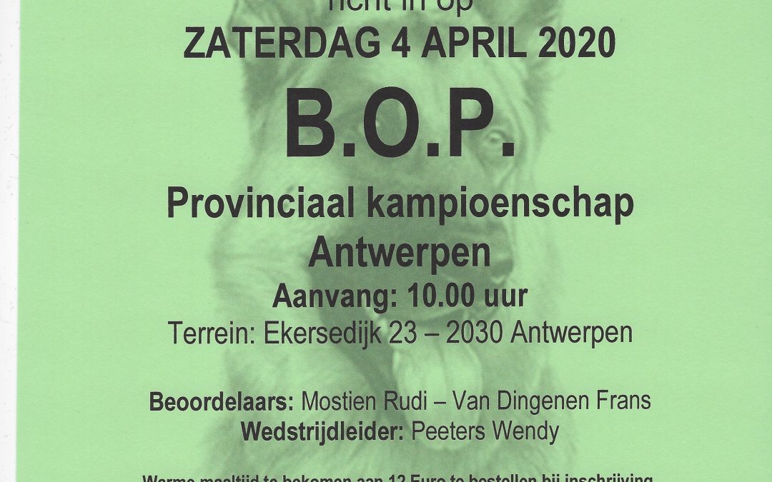 21/08/2021 Provinciaal kampioenschap B.O.P. in Antwerpen