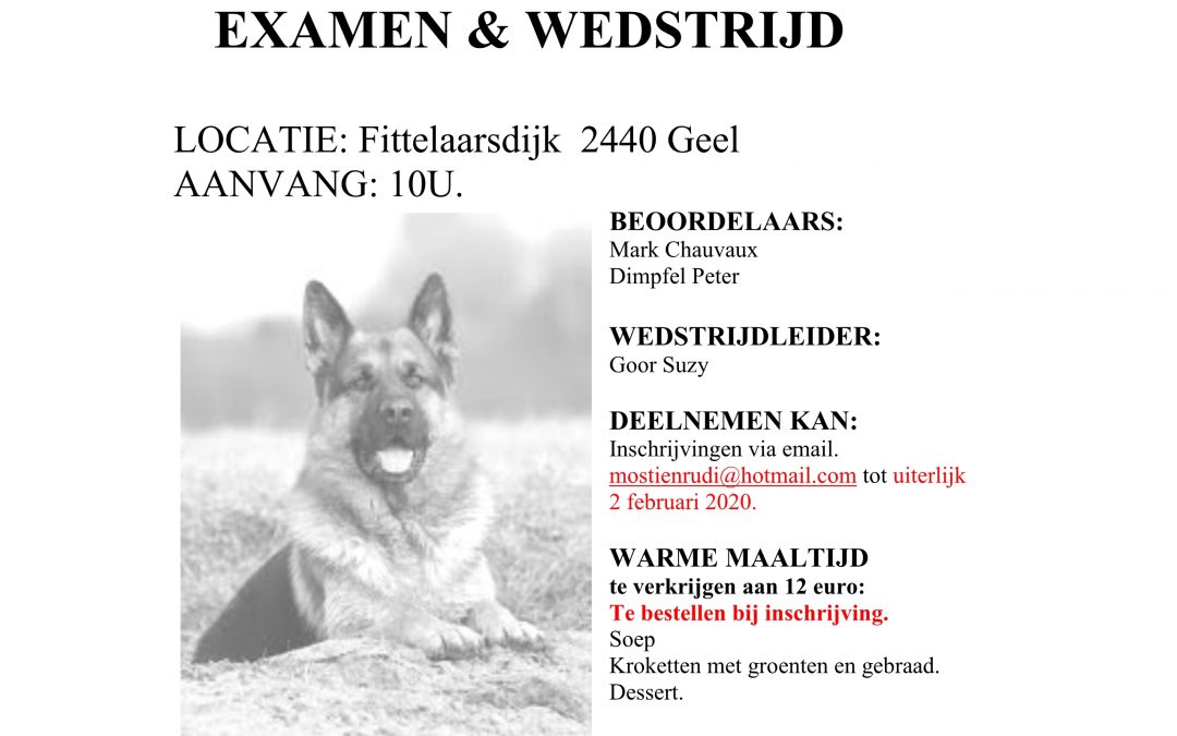 05/02/2022 B.O.P. Examen en Wedstrijd te Geel