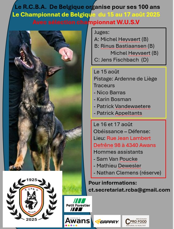 affiche van het Belgisch kampioenschap IGP 2025.